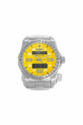 breitling emergency ii yellow 51mm men's watch ref. e76325