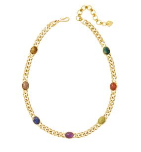 Brinker   Eliza Gemstone Curb Chain Necklace