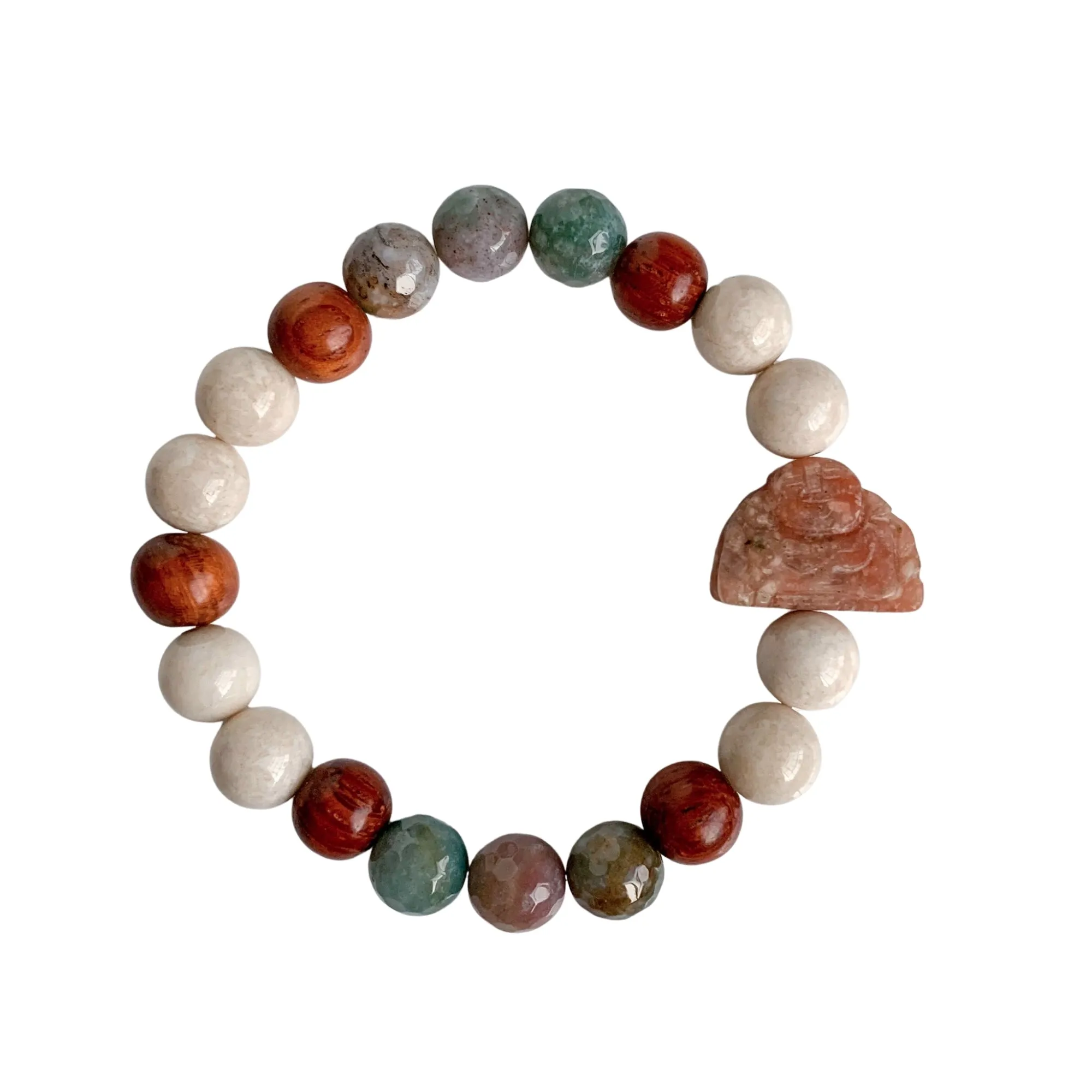 Buddha Bracelet | Riverstone, Fancy Jasper, Bayong Wood | final sale