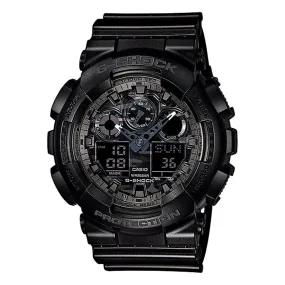 Casio G-Shock Camo Black Dial & Resin Watch GA100CF-1A