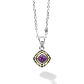 Caviar Color Amethyst Pendant Necklace