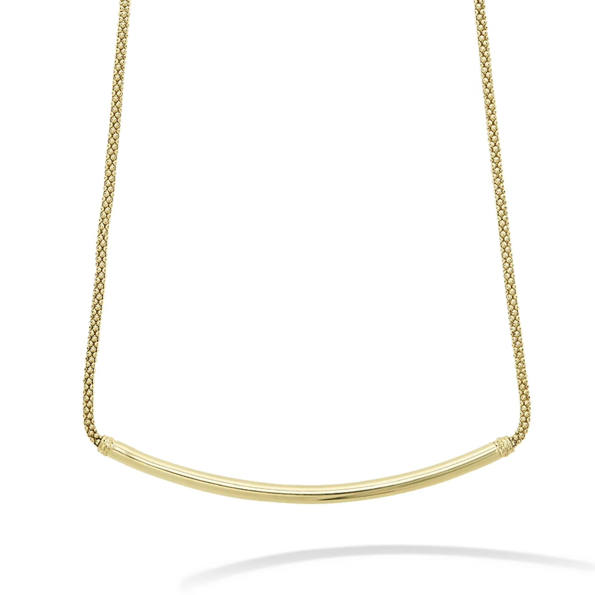 Caviar Gold 18K Gold Caviar Bar Necklace