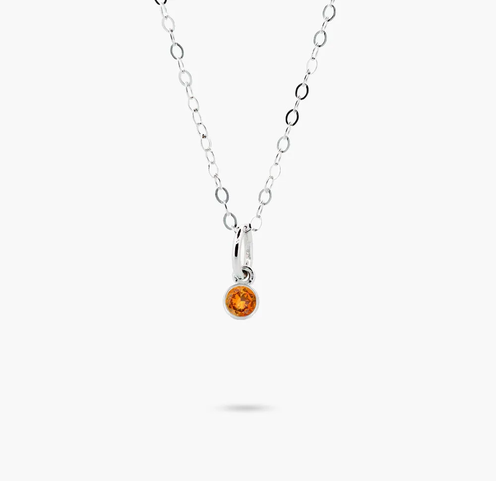 Celebration Bezel Set Necklace - Citrine