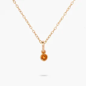 Celebration Bezel Set Necklace - Citrine