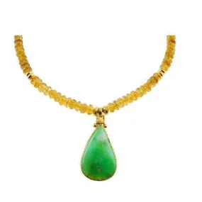 Citrine and Chrysoprase Necklace