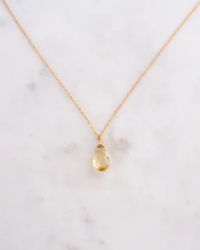 Citrine Drop Necklace