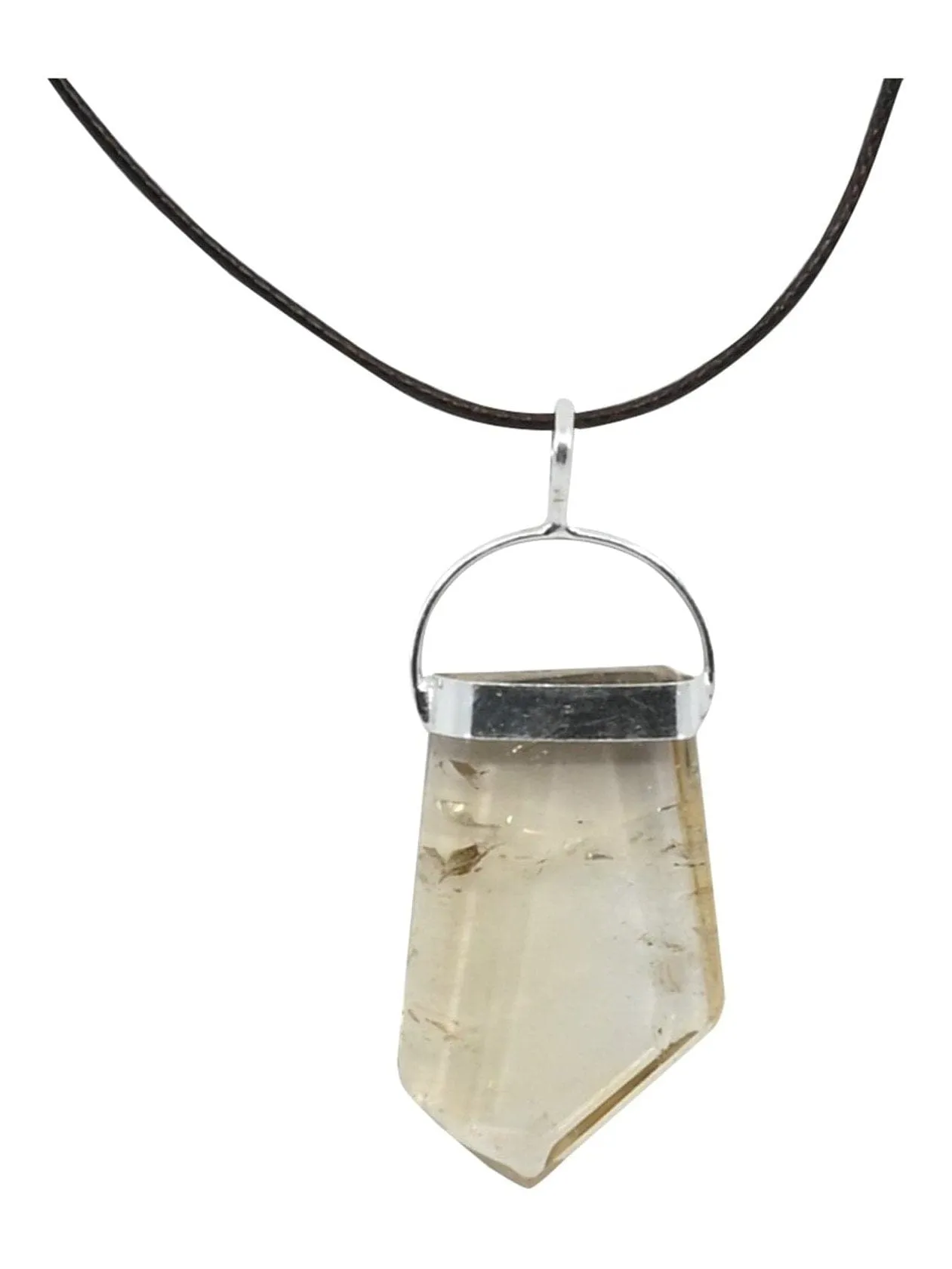 Citrine Freeform Pendant Necklace