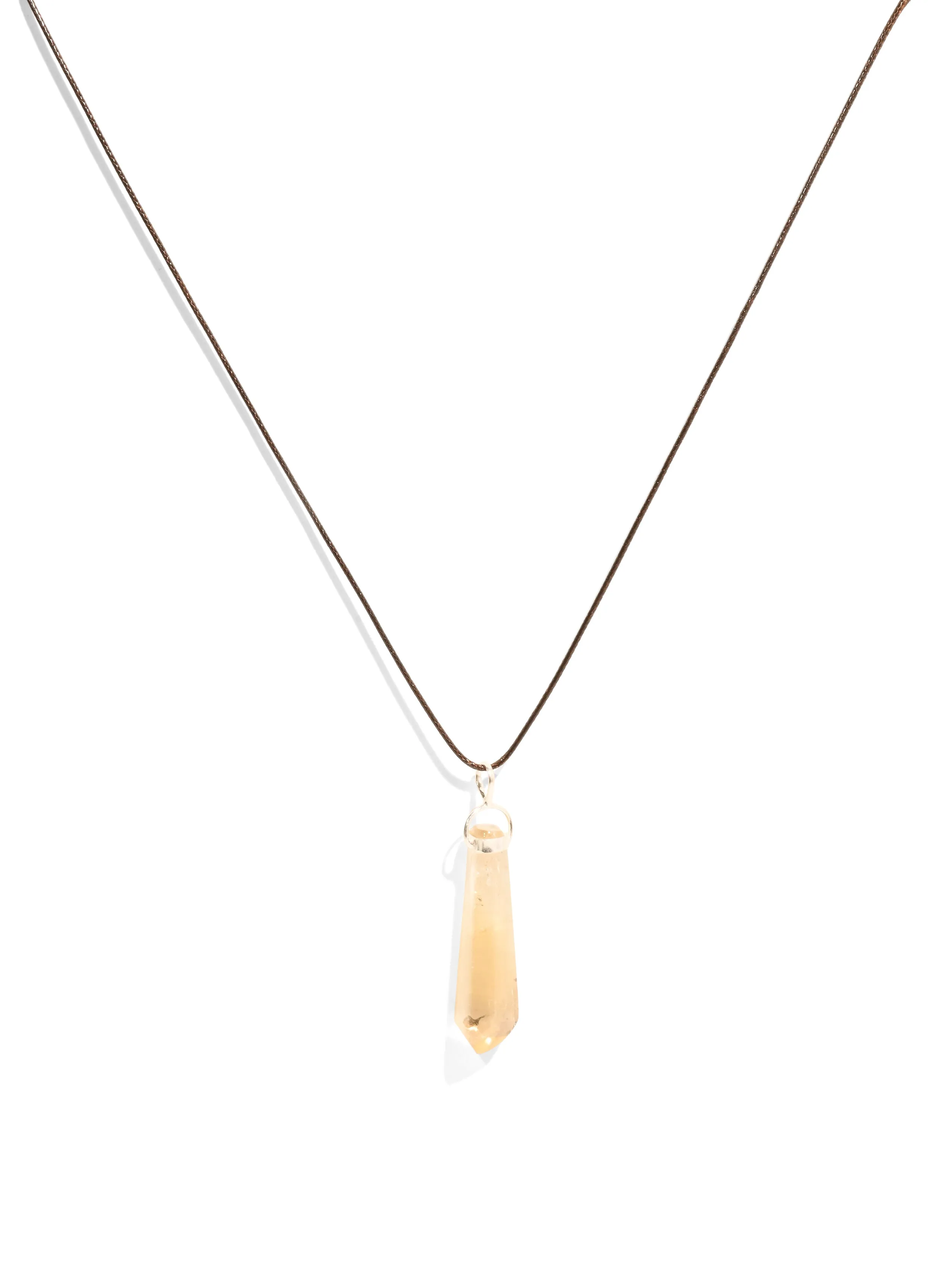 Citrine Freeform Pendant Necklace