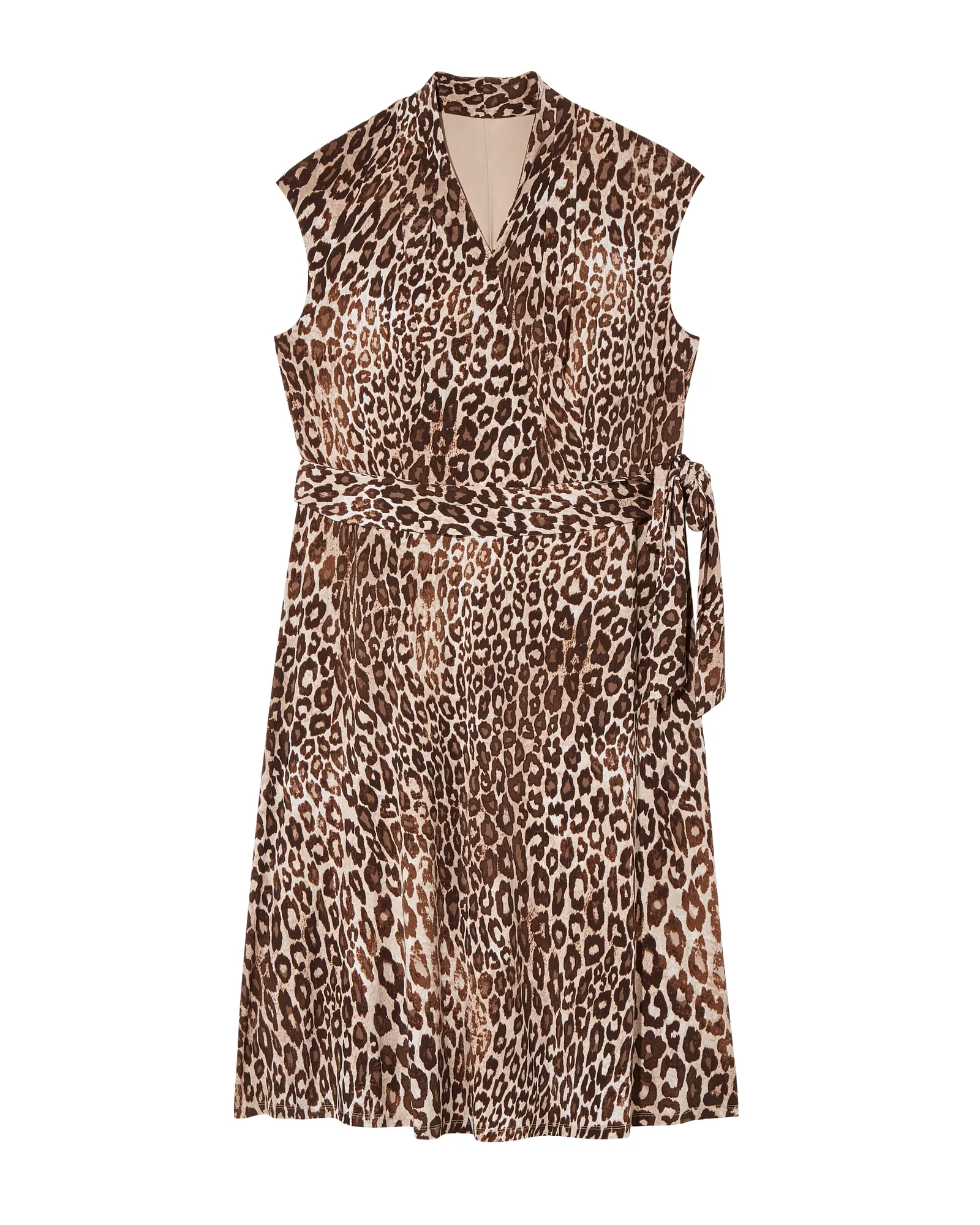 Clayton Wrap Dress | Tan / Brown