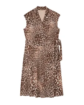 Clayton Wrap Dress | Tan / Brown