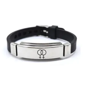 Commemorative Gift For Comrades With Logo Titanium Steel Silicone Bracelet