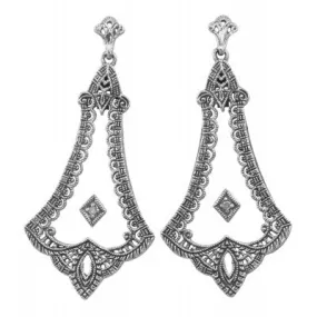 Crystal Center Chandelier Earrings