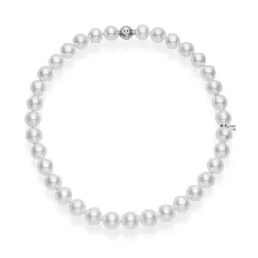 Cultured Pearl Necklace 16 Inch in White Gold