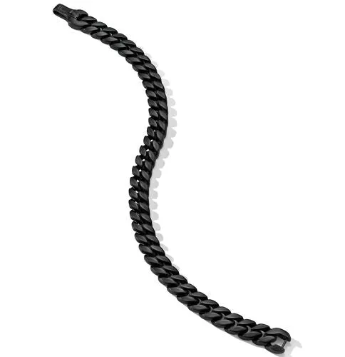 Curb Chain Bracelet in Black Titanium, 8mm