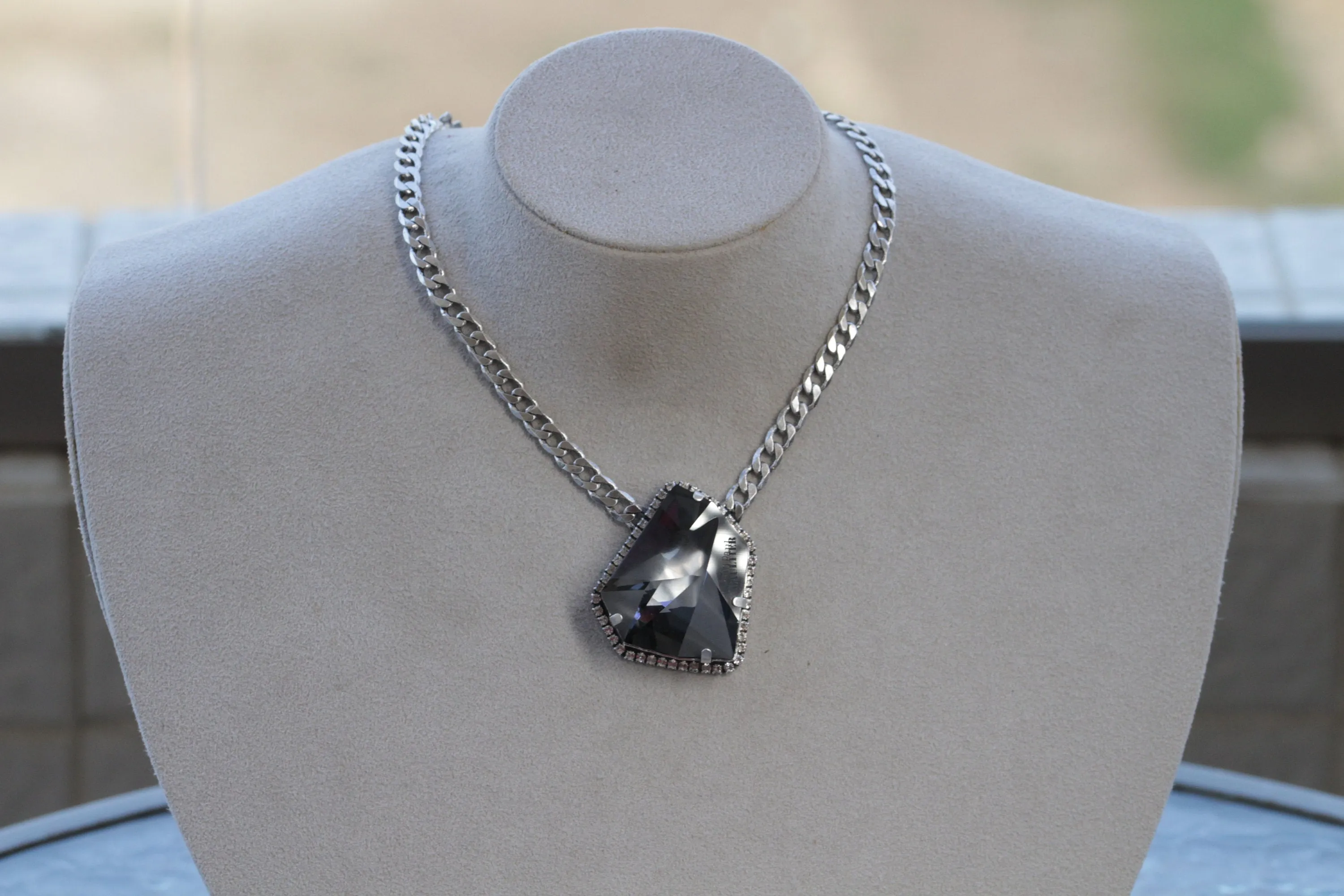 Dark grey necklace