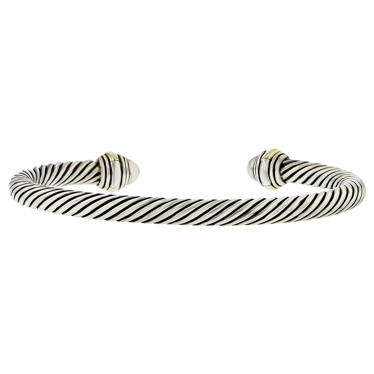 David Yurman Cable Classic Bracelet with Diamonds and 18K Yellow Gold