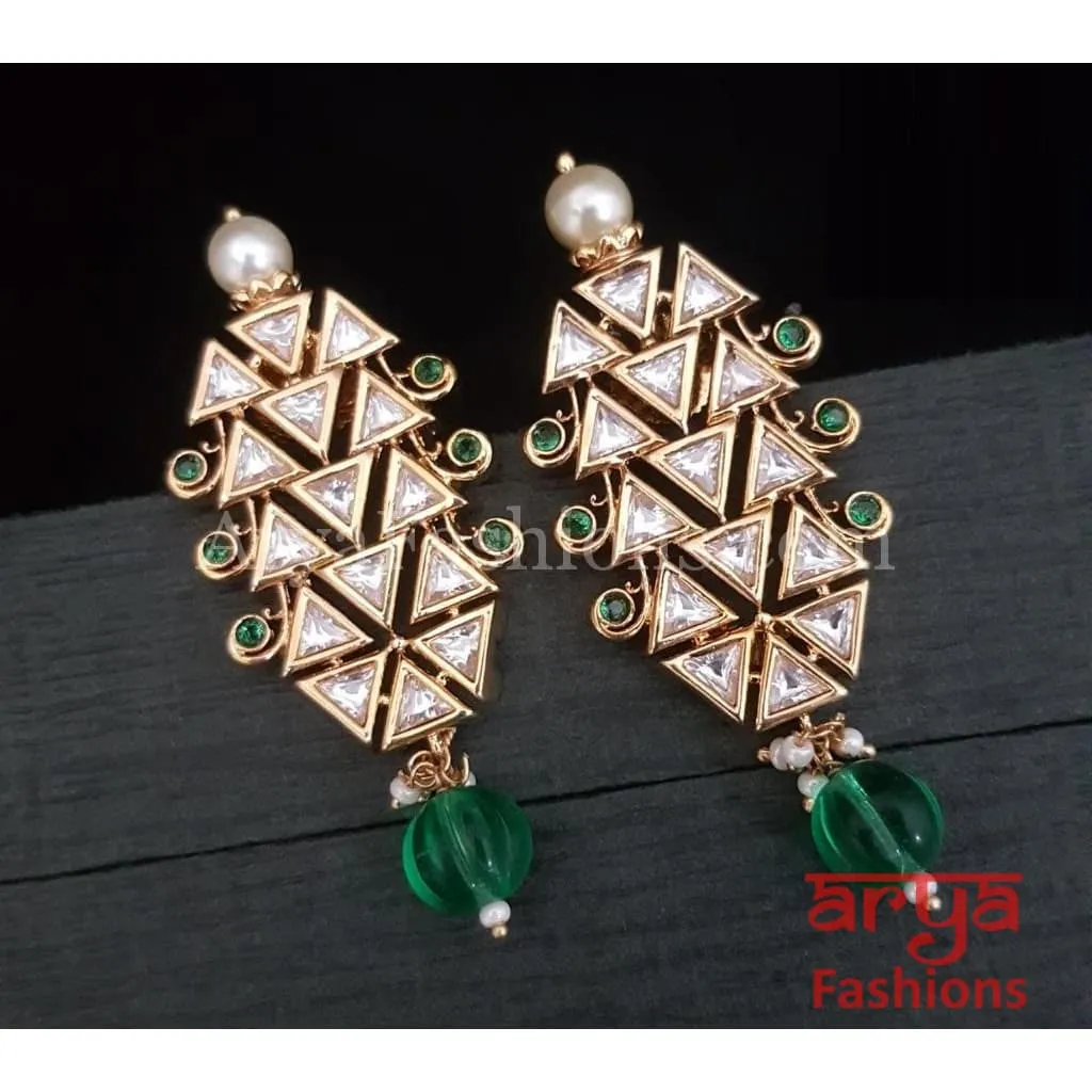 Designer Bridal Kundan Pearl Earrings