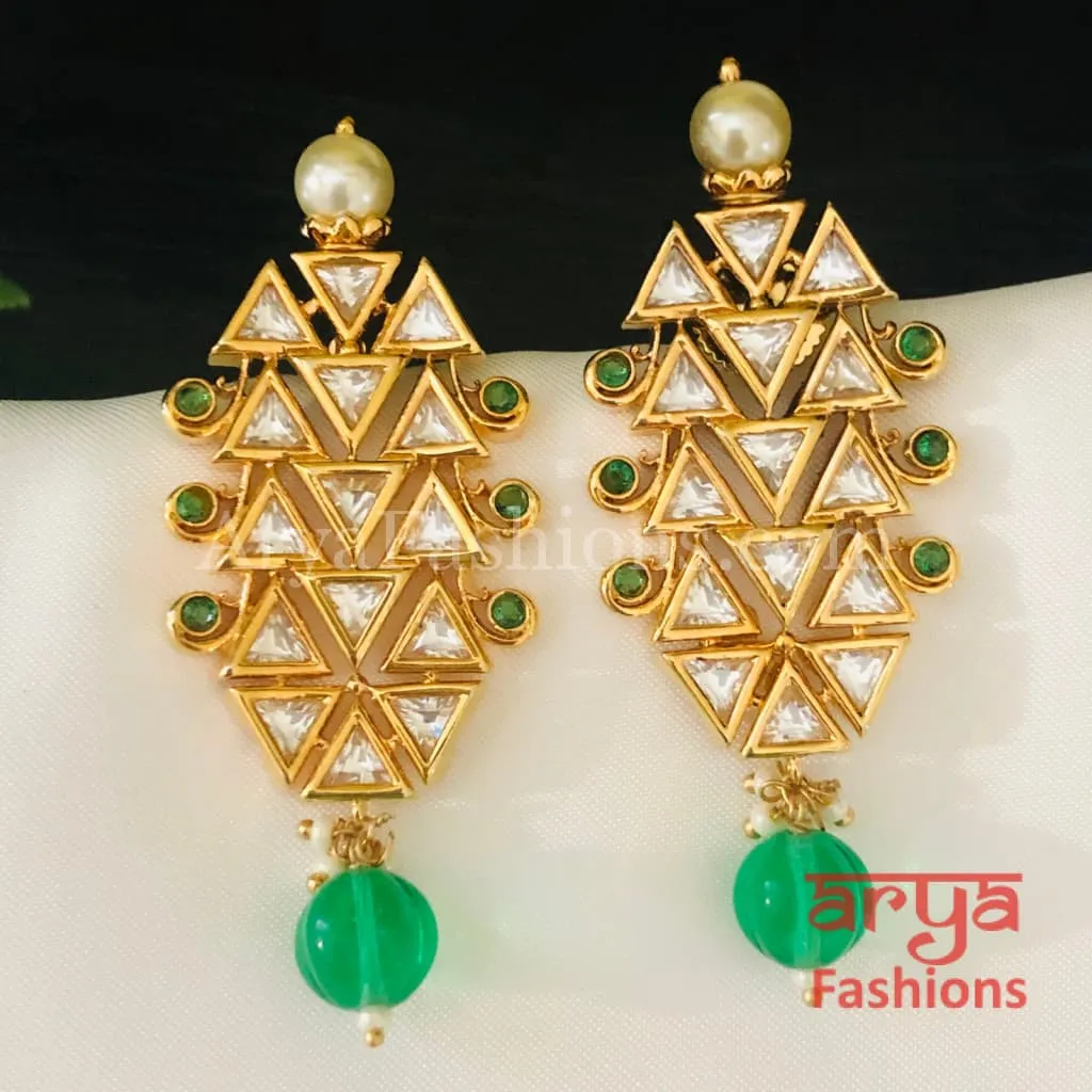 Designer Bridal Kundan Pearl Earrings