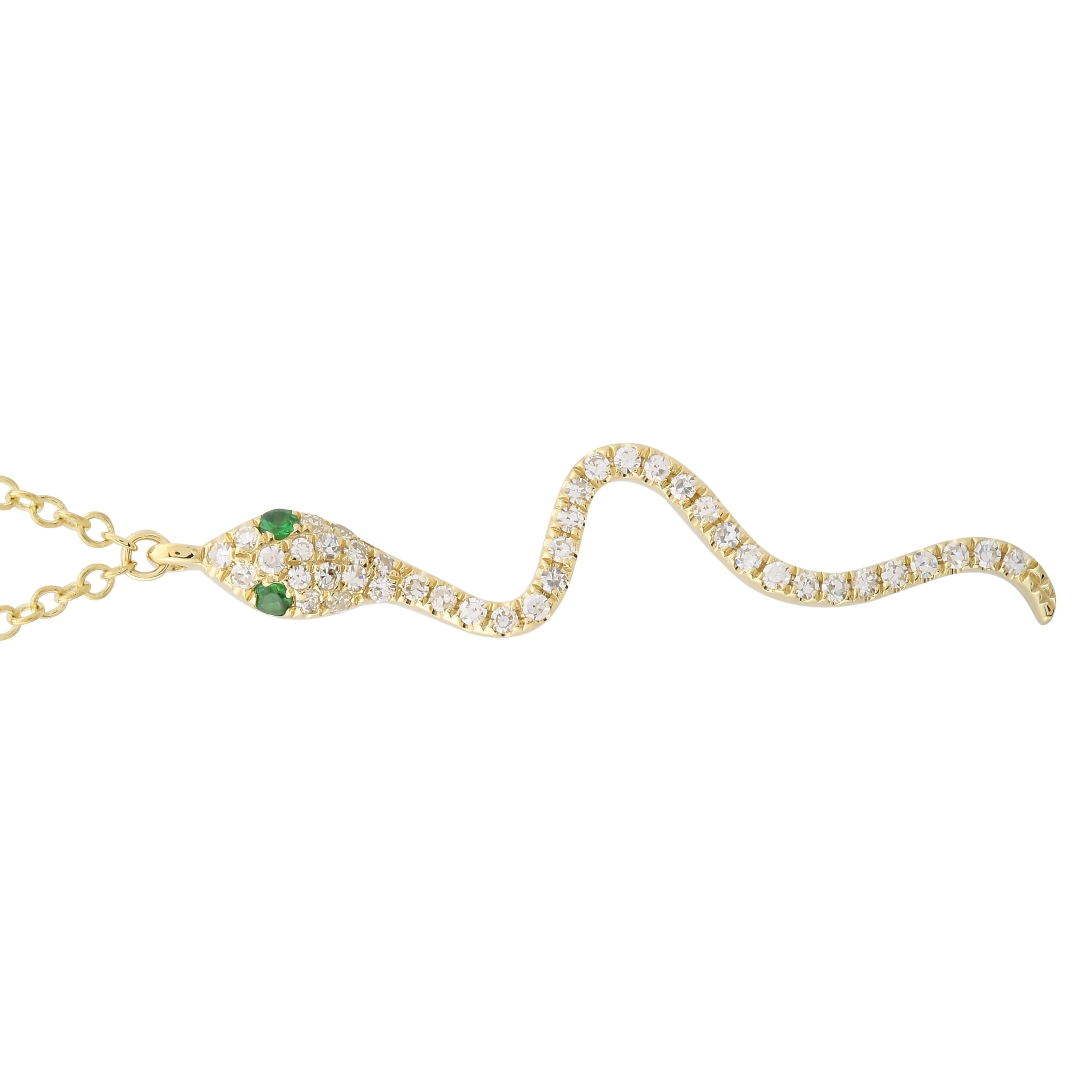 Diamond Snake Pendant Necklace