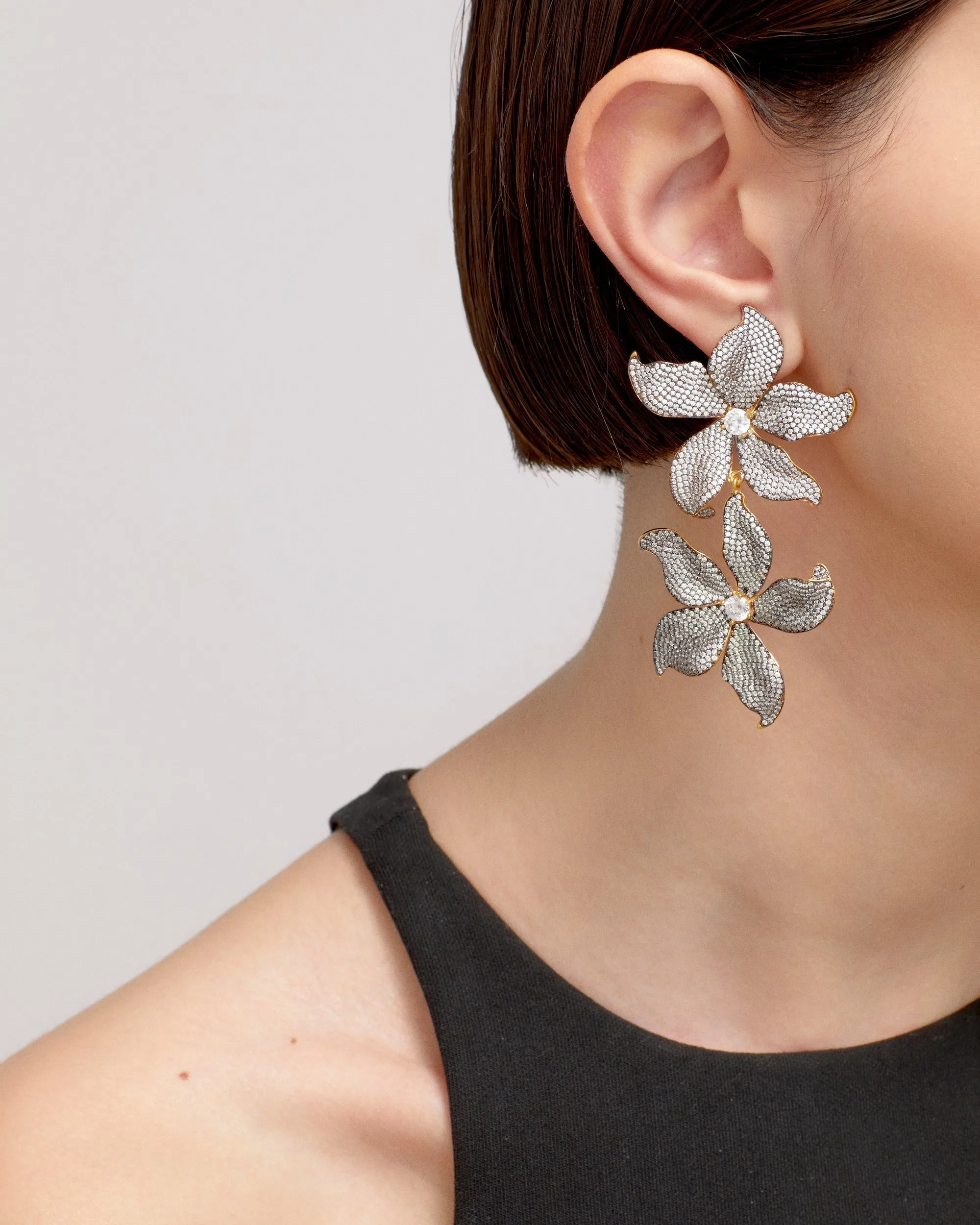 DOUBLE LILIUM EARRINGS