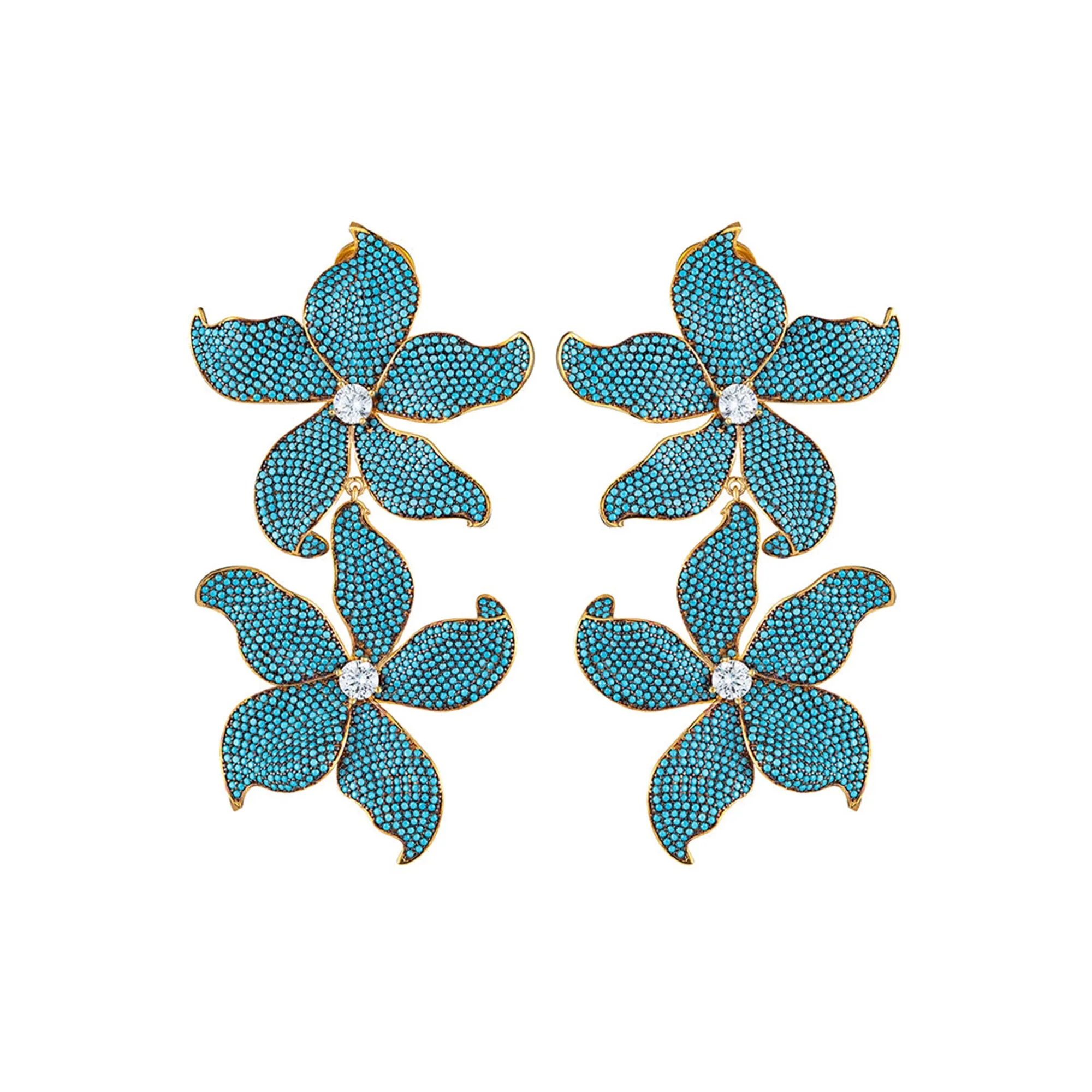 DOUBLE LILIUM EARRINGS