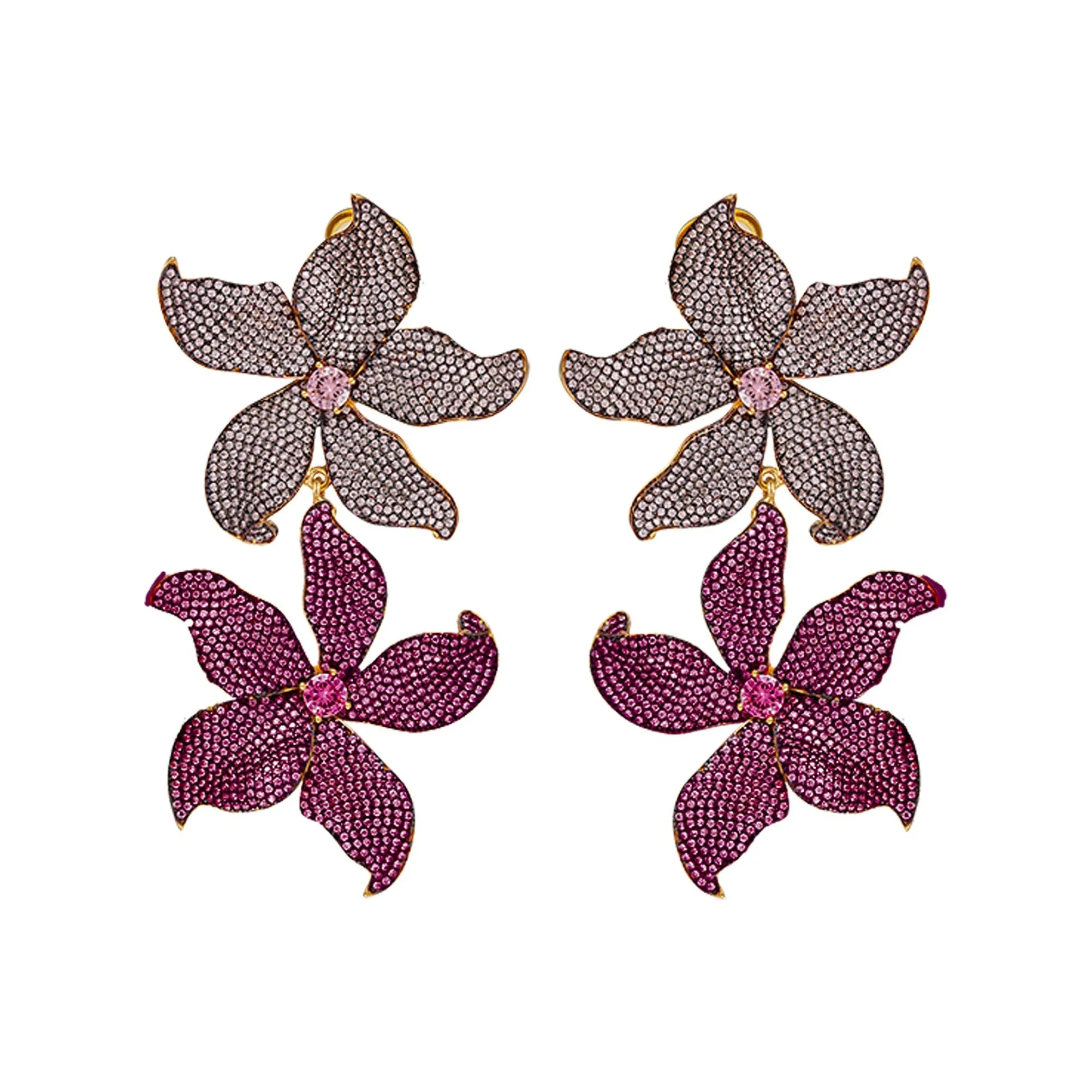 DOUBLE LILIUM EARRINGS