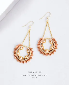 EDEN   ELIE Celestia Swing Earrings - luna ivory