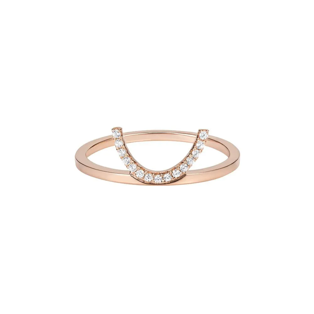 ELEMENTS Diamond Crescent Ring