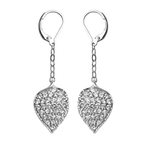 ELLE™ C.Z DANGLE HEART EARRINGS