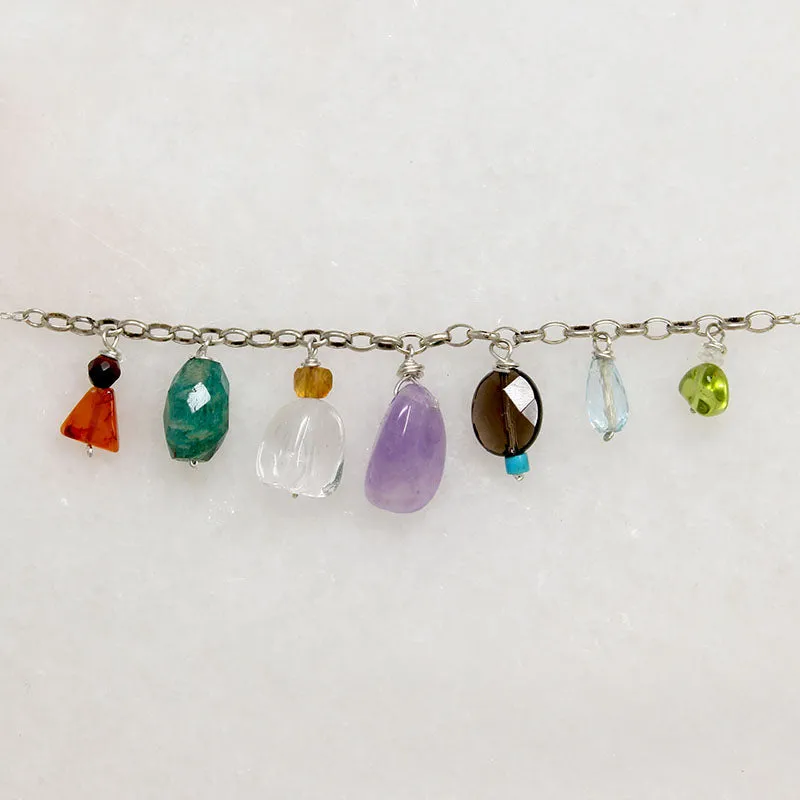 Energetic Gemstone & Sterling Silver Necklace by Brin