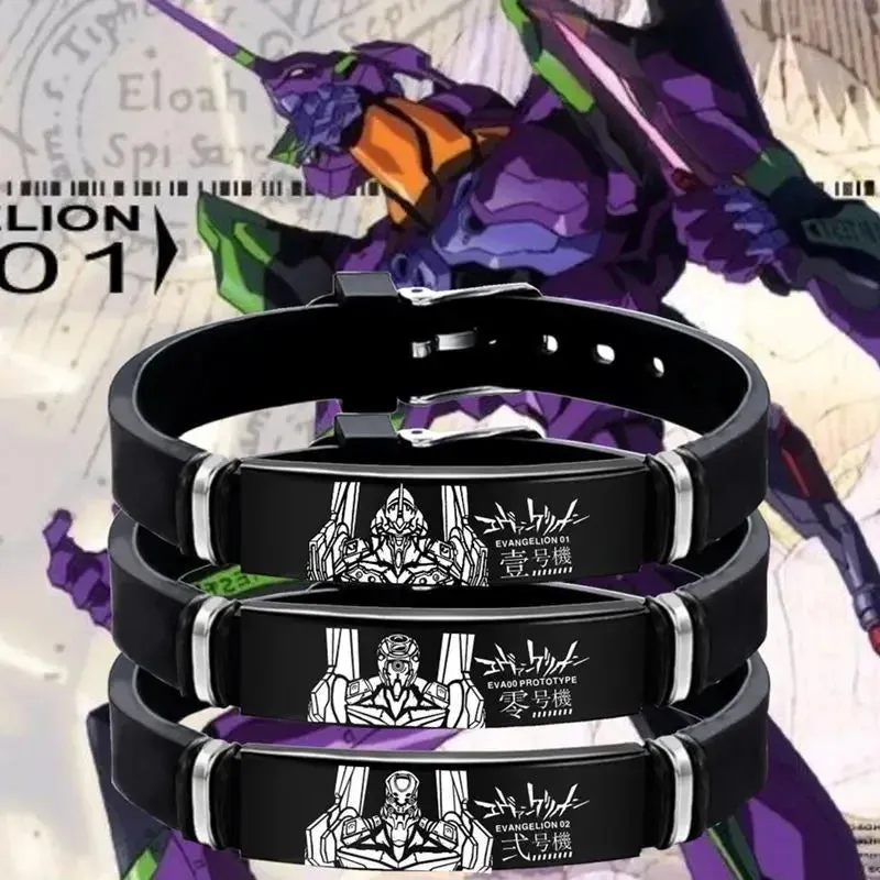 EVANGELION EVA-01 Shinji Rei Titanium Steel Anime Bracelet