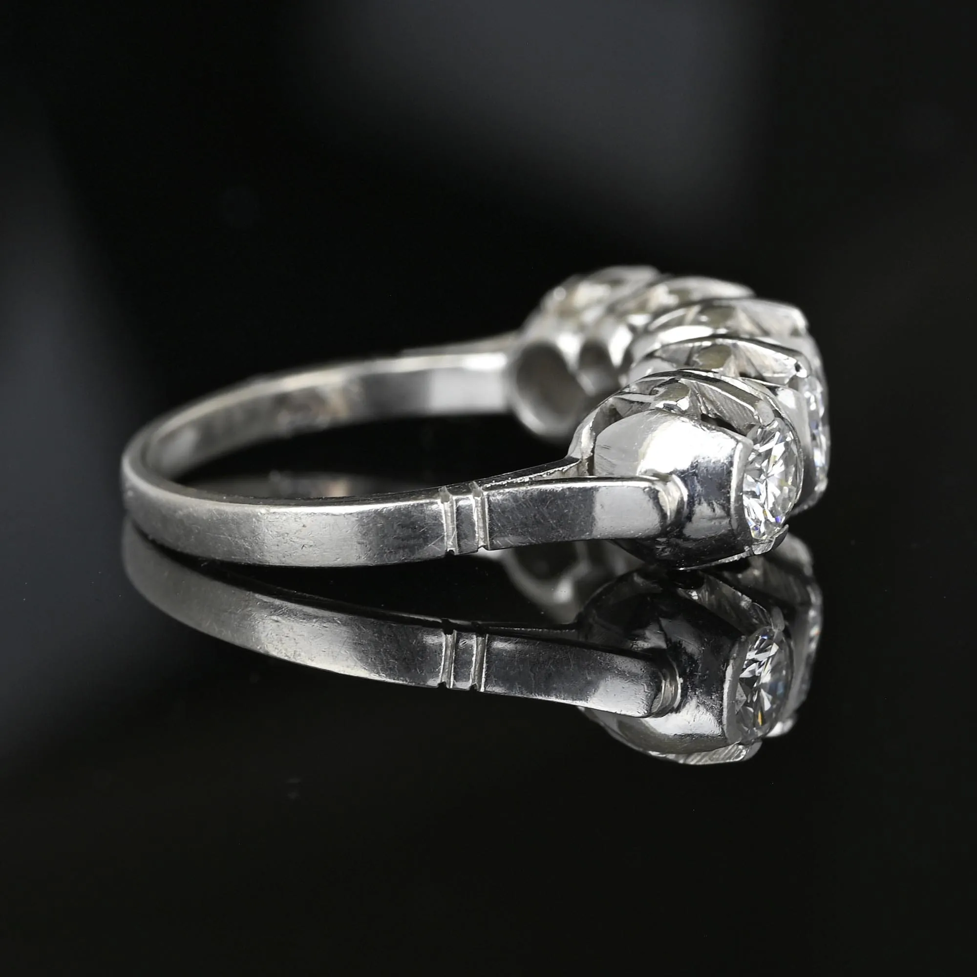 Exquisite Five Stone Platinum 1.25 Carat Diamond Ring