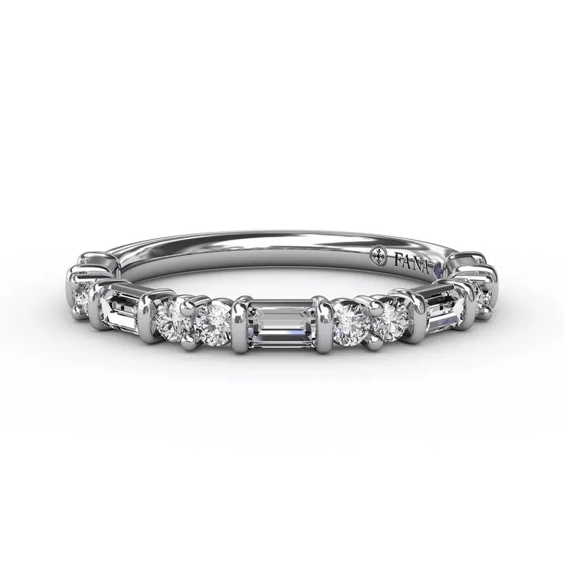 FANA Diamond Stackable Wedding Band W3320