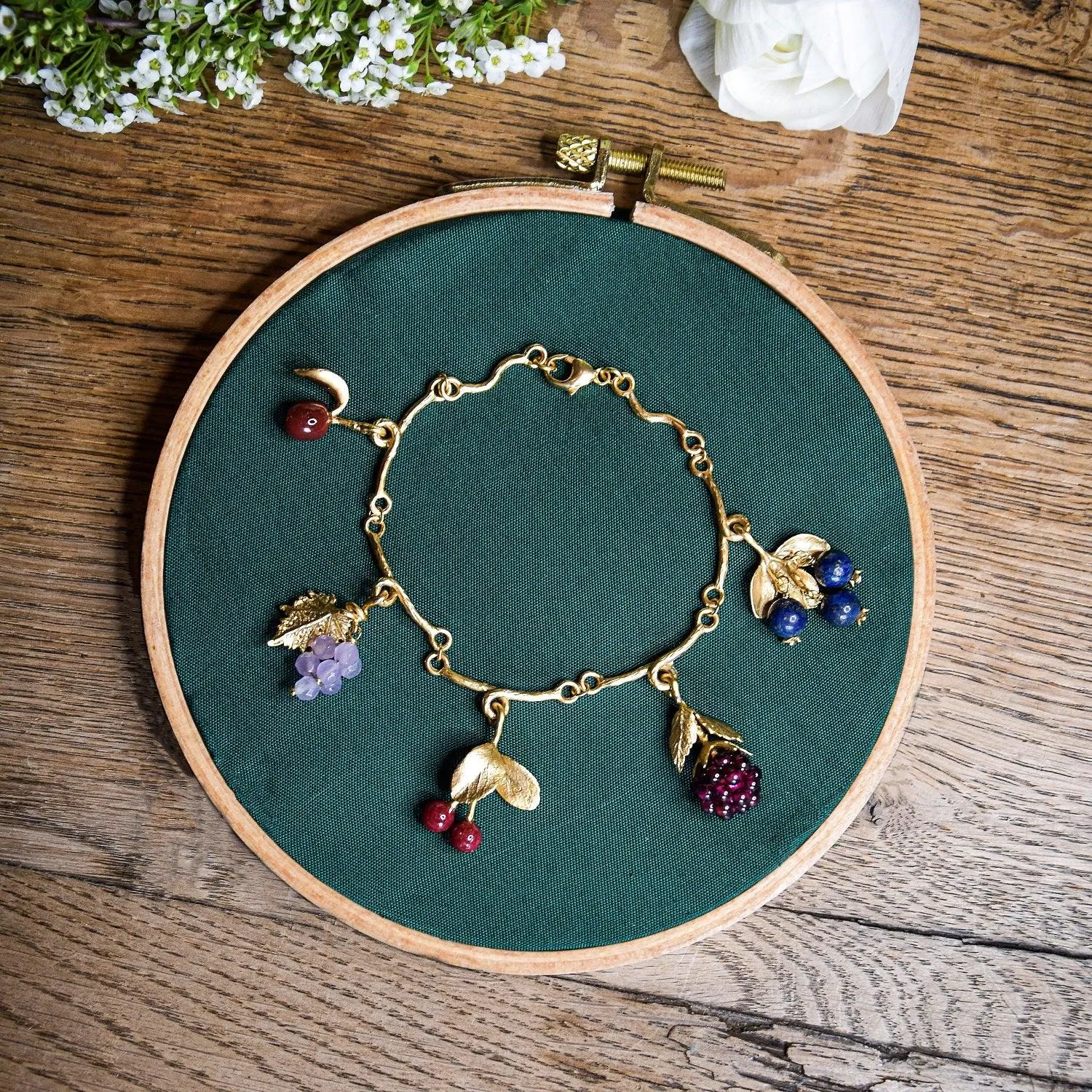 Fine Fruit Charm Bracelet