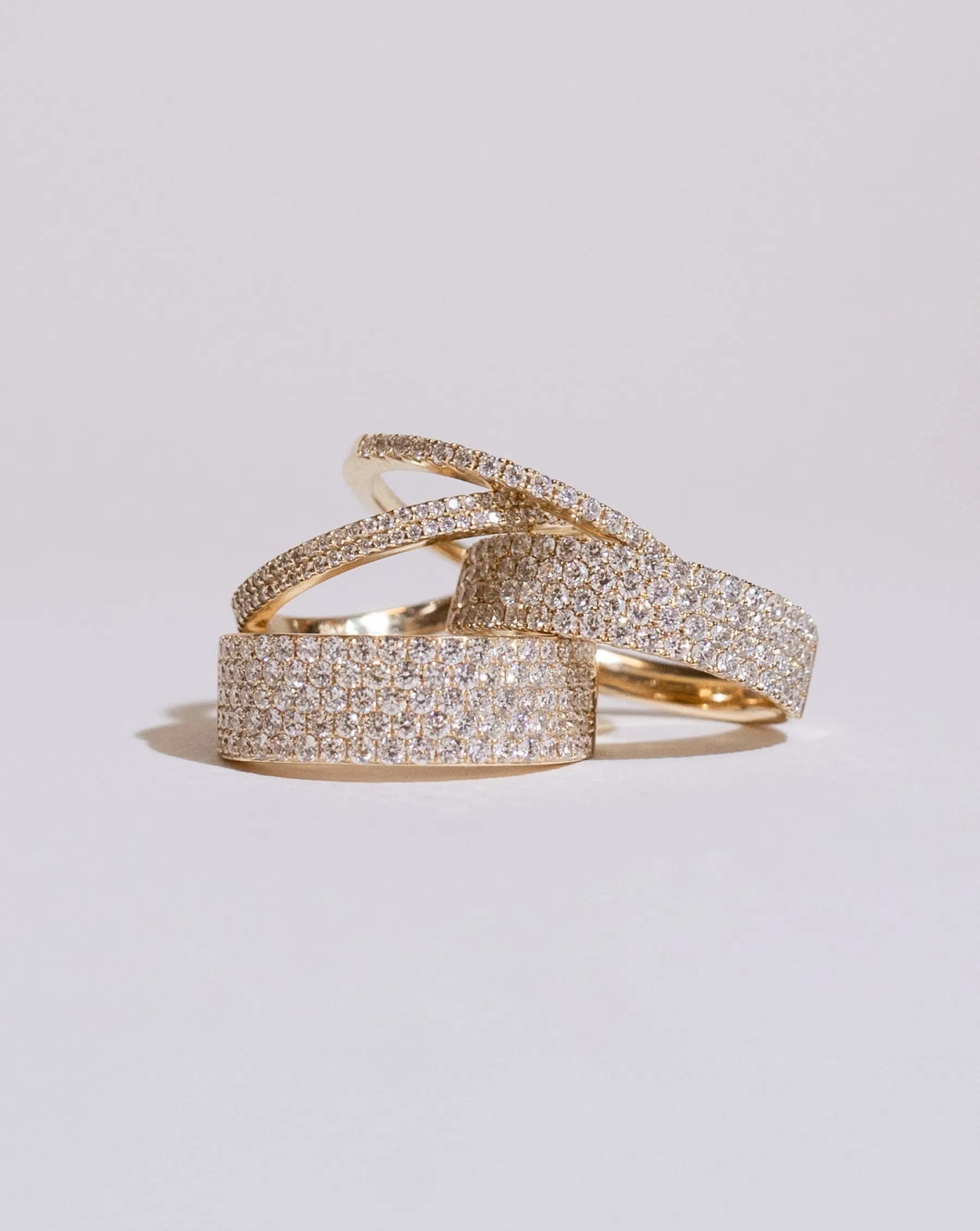 Five Row Stackable Pavé Ring