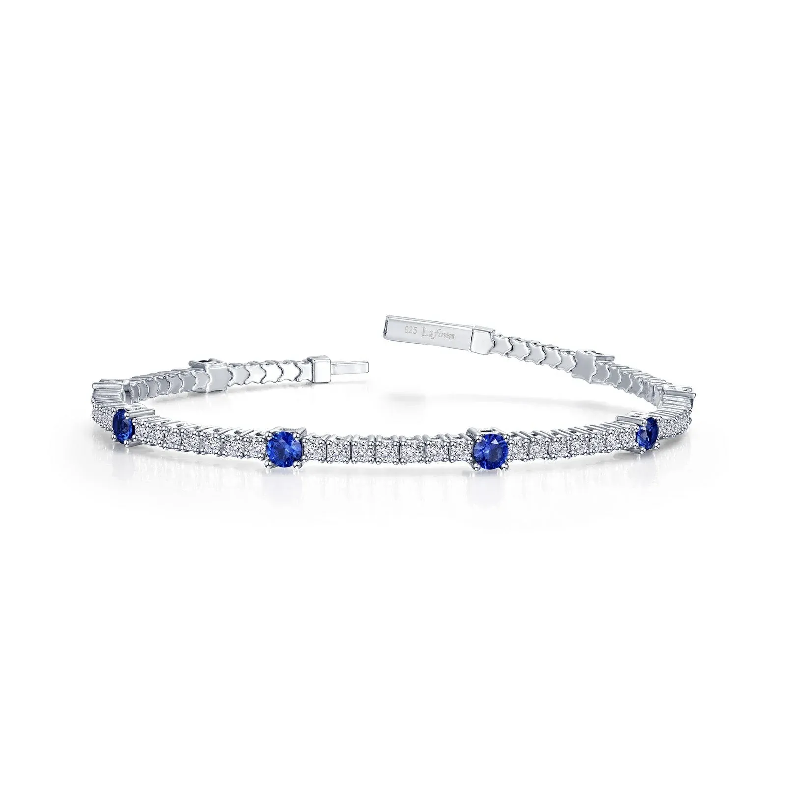 Flexible Sapphire Bracelet in Sterling Silver