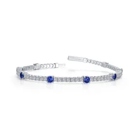 Flexible Sapphire Bracelet in Sterling Silver