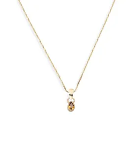 Forever & Always a Pair Yellow Citrine - Love : Fine Diamond Cut Curb Necklace