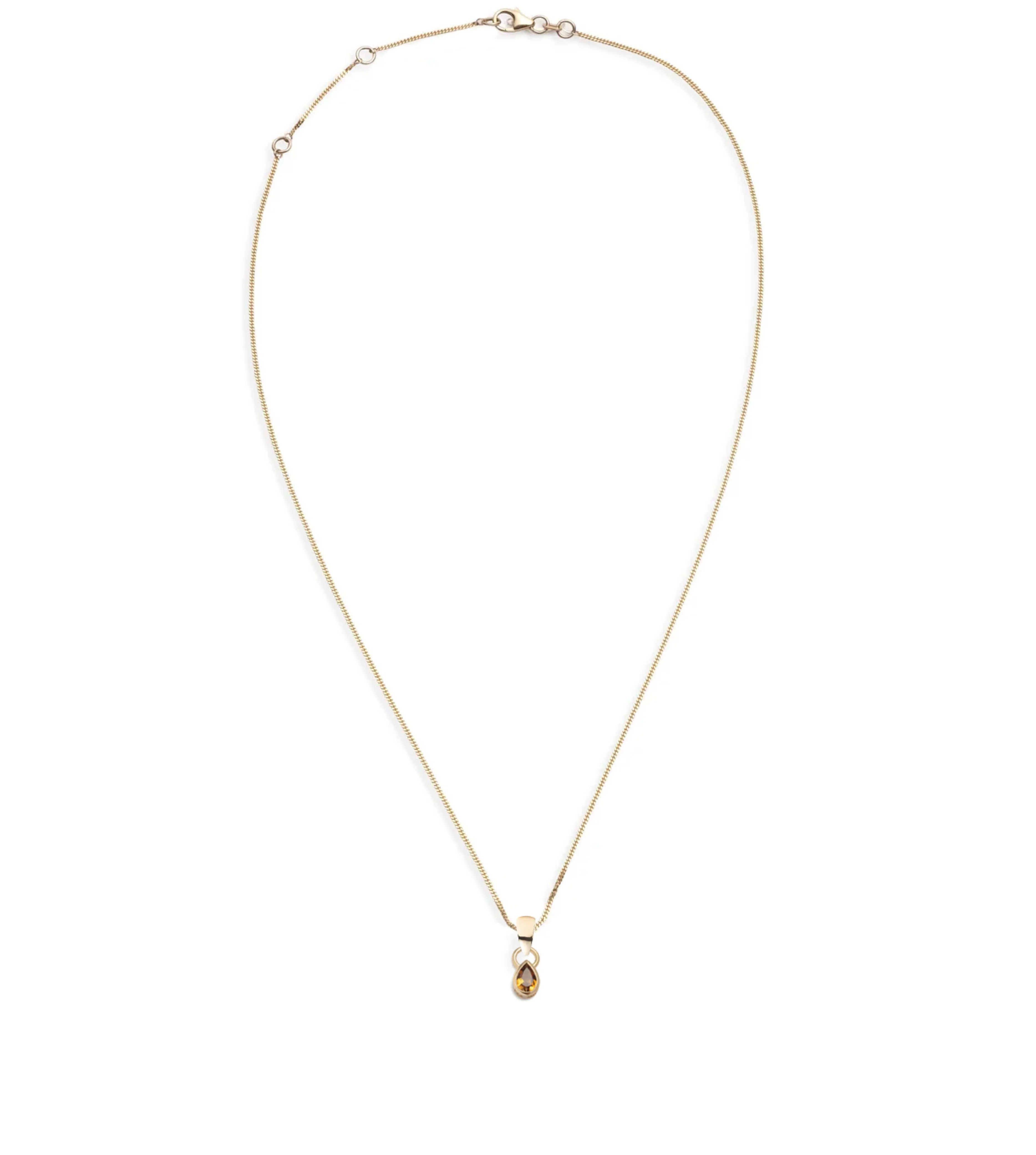 Forever & Always a Pair Yellow Citrine - Love : Fine Diamond Cut Curb Necklace