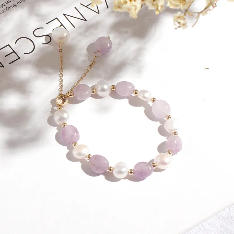 Fortune's Favor Blue Aventurine and Freshwater Pearl Bracelet for Women