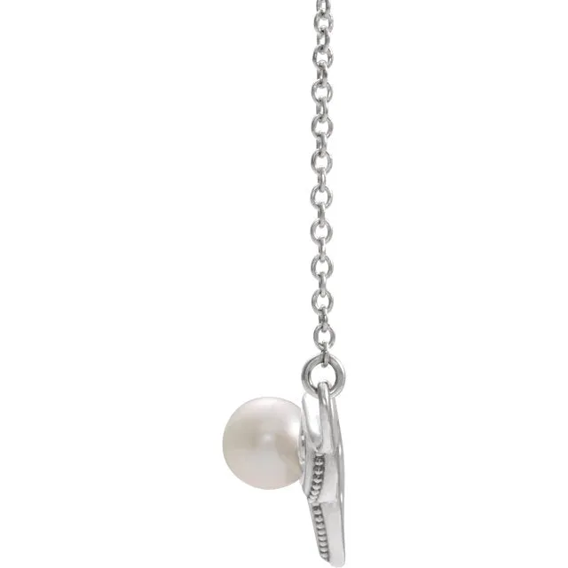 Freshwater Cultured Pearl Bar 18" Necklace