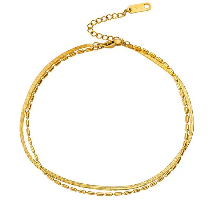 Frosty Light Luxury 18k Gold Delicate Bracelet