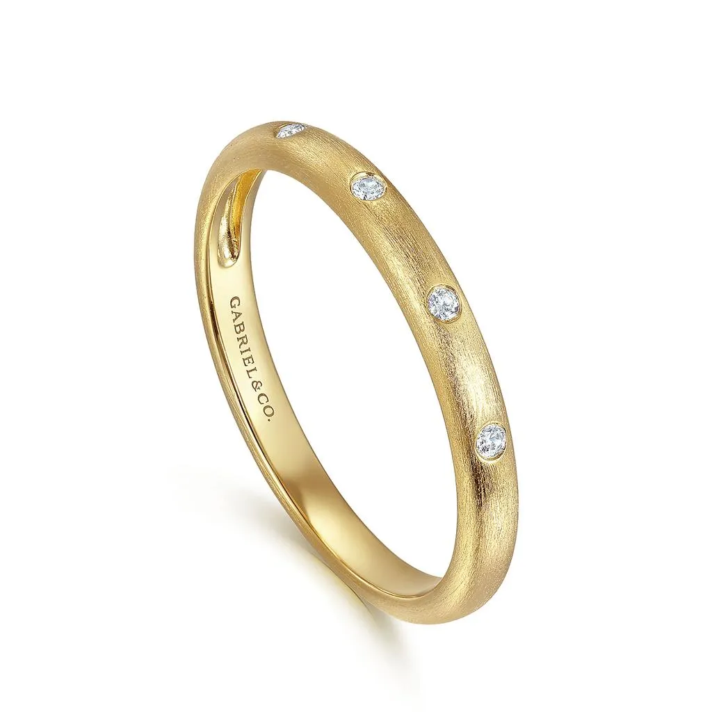 Gabriel & Co. 14K Yellow Gold Diamond Stackable Ring