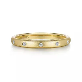 Gabriel & Co. Thin Bezel Set Diamond Ring