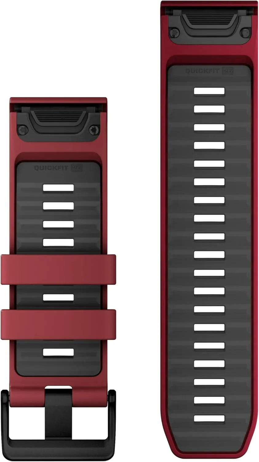 Garmin QuickFit 26 Watch Bands Marsala/Graphite Silicone (010-13393-06)