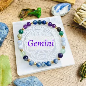 Gemini Zodiac Crystal Bracelet