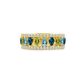 Gemstone & Diamond Cage Band