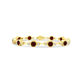 Gemstone Bezel Bar Bracelet