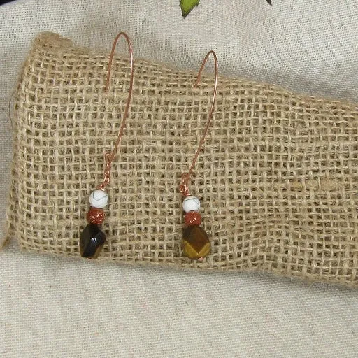 Gemstone Copper Earring