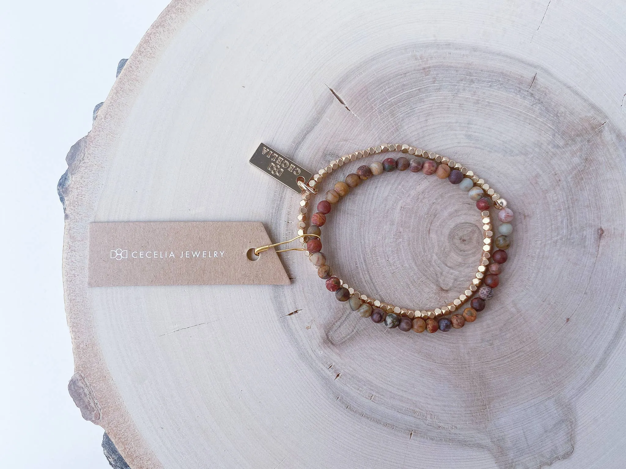 Gemstone Double Wrap Bracelet